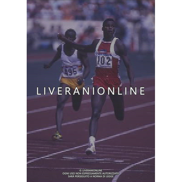 RETROSPETTIVA CARL LEWIS ATLETICA NELLA FOTO CARL LEWIS AG ALDO LIVERANI SAS