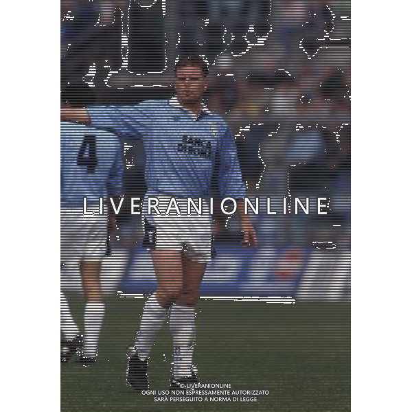 RETROSPETTIVA PAUL GASCOIGNE CALCIATORE NELLA FOTO PAUL GASCOIGNE CON LA MAGLIA DELLA LAZIO AG ALDO LIVERANI SAS