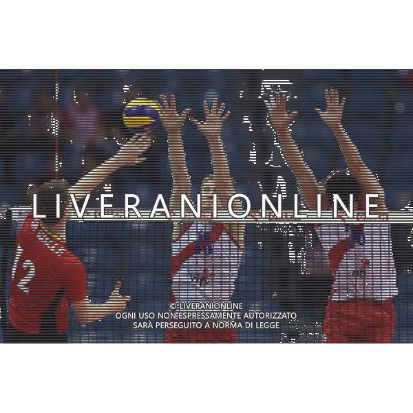 KRAKOW , TAURON ARENA 17.05.2016 SPORT SIATKOWKA REPREZENTACJA KADRA XIV MEMORIAL HUBERTA JERZEGO WAGNERA BELGIA - SERBIA NZ GERT VAN WALLE ( BELGIUM ) TOMISLAV DOKIC ( SERBIA ) SRECKO LISINAC ( SERBIA ) FOT MICHAL NOWAK / NEWSPIX.PL KRAKOW , TAURON ARENA 17.05.2016 VOLLEYBALL NATIONAL TEAMS COMPETITION XIV WAGNER\'S MEMORIAL BELGIUM - SERBIA MICHAL NOWAK / NEWSPIX.PL --- Newspix.pl *** Local Caption *** www.newspix.pl mail us: info@newspix.pl call us: 0048 022 23 22 222 --- Polish Picture Agency by Ringier Axel Springer Poland