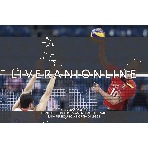 KRAKOW , TAURON ARENA 17.05.2016 SPORT SIATKOWKA REPREZENTACJA KADRA XIV MEMORIAL HUBERTA JERZEGO WAGNERA BELGIA - SERBIA NZ SRECKO LISINAC ( SERBIA ) SIMON VAN DE VOORDE ( BELGIUM ) FOT MICHAL NOWAK / NEWSPIX.PL KRAKOW , TAURON ARENA 17.05.2016 VOLLEYBALL NATIONAL TEAMS COMPETITION XIV WAGNER\'S MEMORIAL BELGIUM - SERBIA MICHAL NOWAK / NEWSPIX.PL --- Newspix.pl *** Local Caption *** www.newspix.pl mail us: info@newspix.pl call us: 0048 022 23 22 222 --- Polish Picture Agency by Ringier Axel Springer Poland