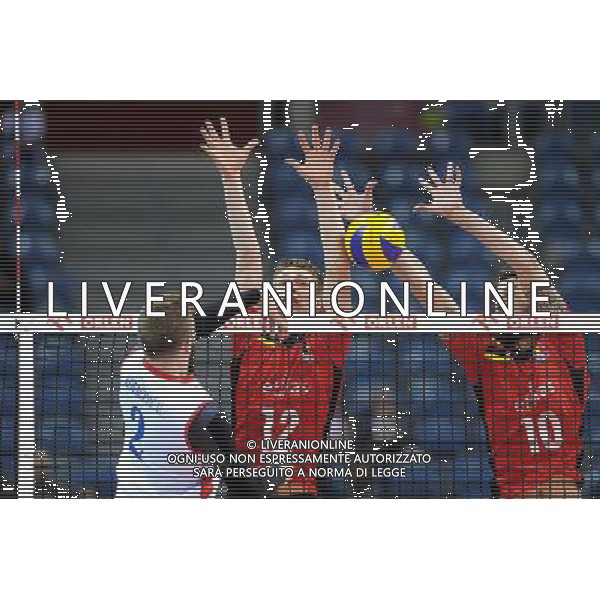 17.05.2016 KRAKOW TAURON ARENA UL. LEMA 7 ( POLAND ) SIATKOWKA MEZCZYZN ( MEN\'S VOLLEYBALL ) XIV MEMORIAL HUBERTA JERZEGO WAGNERA MECZ BELGIA - SERBIA ( GAME BELGIUM - SERBIA ) NZ UROS KOVACEVIC GERT VAN WALLE SIMON VANDEVOORDE FOTO MICHAL STANCZYK / CYFRASPORT/NEWSPIX.PL --- Newspix.pl *** Local Caption *** www.newspix.pl mail us: info@newspix.pl call us: 0048 022 23 22 222 --- Polish Picture Agency by Ringier Axel Springer Poland