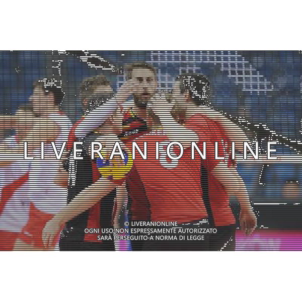 17.05.2016 KRAKOW TAURON ARENA UL. LEMA 7 ( POLAND ) SIATKOWKA MEZCZYZN ( MEN\'S VOLLEYBALL ) XIV MEMORIAL HUBERTA JERZEGO WAGNERA MECZ BELGIA - SERBIA ( GAME BELGIUM - SERBIA ) NZ KEVIN KLINKENBERG JELLE RIBBENS RADOSC PUNKT EMOCJE FOTO MICHAL STANCZYK / CYFRASPORT/NEWSPIX.PL --- Newspix.pl *** Local Caption *** www.newspix.pl mail us: info@newspix.pl call us: 0048 022 23 22 222 --- Polish Picture Agency by Ringier Axel Springer Poland