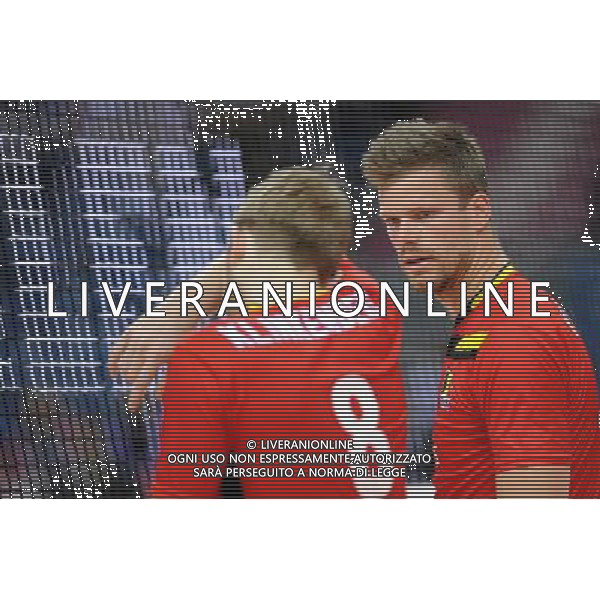 17.05.2016 KRAKOW TAURON ARENA UL. LEMA 7 ( POLAND ) SIATKOWKA MEZCZYZN ( MEN\'S VOLLEYBALL ) XIV MEMORIAL HUBERTA JERZEGO WAGNERA MECZ BELGIA - SERBIA ( GAME BELGIUM - SERBIA ) NZ KEVIN KLINKENBERG PIETER VERHEES SYLWETKA FOTO MICHAL STANCZYK / CYFRASPORT/NEWSPIX.PL --- Newspix.pl *** Local Caption *** www.newspix.pl mail us: info@newspix.pl call us: 0048 022 23 22 222 --- Polish Picture Agency by Ringier Axel Springer Poland