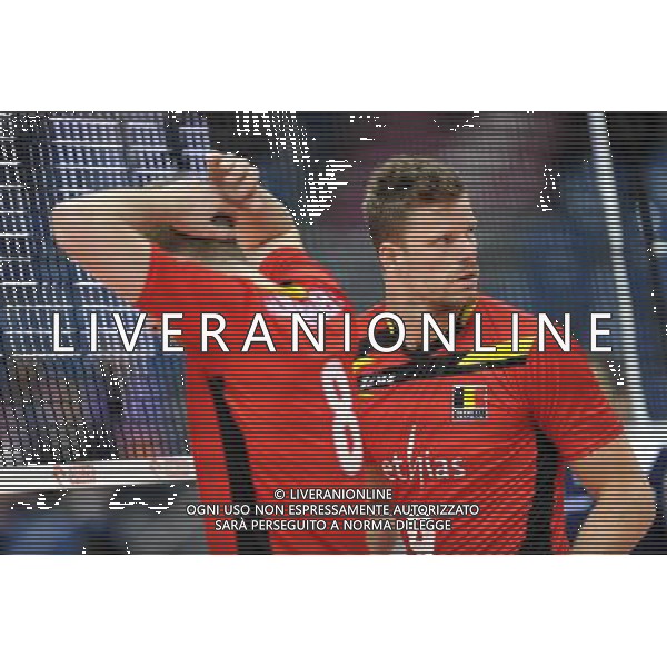 17.05.2016 KRAKOW TAURON ARENA UL. LEMA 7 ( POLAND ) SIATKOWKA MEZCZYZN ( MEN\'S VOLLEYBALL ) XIV MEMORIAL HUBERTA JERZEGO WAGNERA MECZ BELGIA - SERBIA ( GAME BELGIUM - SERBIA ) NZ KEVIN KLINKENBERG PIETER VERHEES SYLWETKA FOTO MICHAL STANCZYK / CYFRASPORT/NEWSPIX.PL --- Newspix.pl *** Local Caption *** www.newspix.pl mail us: info@newspix.pl call us: 0048 022 23 22 222 --- Polish Picture Agency by Ringier Axel Springer Poland