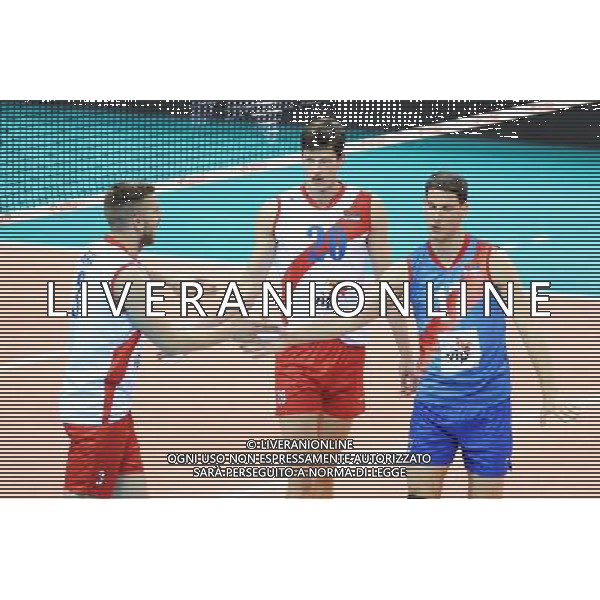 17.05.2016 KRAKOW TAURON ARENA UL. LEMA 7 ( POLAND ) SIATKOWKA MEZCZYZN ( MEN\'S VOLLEYBALL ) XIV MEMORIAL HUBERTA JERZEGO WAGNERA MECZ BELGIA - SERBIA ( GAME BELGIUM - SERBIA ) NZ MILAN KATIC SRECKO LISINAC NEVEN MAJSTOROVIC RADOSC PUNKT EMOCJE FOTO MICHAL STANCZYK / CYFRASPORT/NEWSPIX.PL --- Newspix.pl *** Local Caption *** www.newspix.pl mail us: info@newspix.pl call us: 0048 022 23 22 222 --- Polish Picture Agency by Ringier Axel Springer Poland
