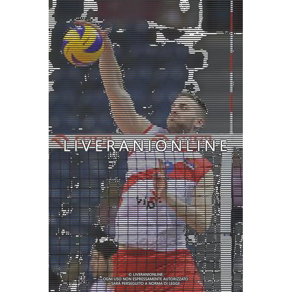 17.05.2016 KRAKOW (TAURON ARENA) XIV MEMORIAL HUBERTA JERZEGO WAGNERA MECZ BELGIA - SERBIA ( MATCH BELGIUM - SERBIA ) N/Z MILAN KATIC SYLWETKA ATAK FOT MACIEJ GOCLON / FOTONEWS/NEWSPIX.PL --- Newspix.pl *** Local Caption *** www.newspix.pl mail us: info@newspix.pl call us: 0048 022 23 22 222 --- Polish Picture Agency by Ringier Axel Springer Poland