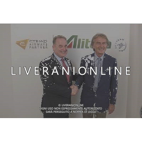 Presentazione nuove divise Alitalia Roma -18.05.2016 - nella foto: James Hogan e Luca Cordero di Montezemolo /Ph. Corradetti - AGENZIA ALDO LIVERANI SAS
