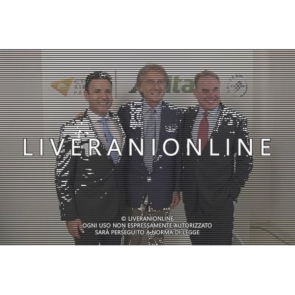 Presentazione nuove divise Alitalia Roma -18.05.2016 - nella foto: Cramer Ball Luca Cordero di Montezemolo e James Hogan /Ph. Corradetti - AGENZIA ALDO LIVERANI SAS