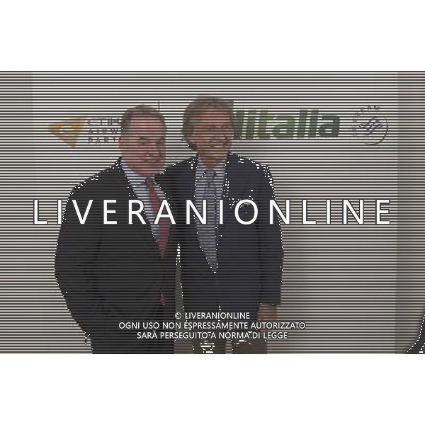 Presentazione nuove divise Alitalia Roma -18.05.2016 - nella foto: James Hogan e Luca Cordero di Montezemolo /Ph. Corradetti - AGENZIA ALDO LIVERANI SAS
