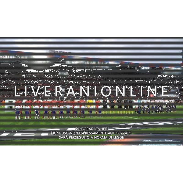 UEFA Europa League 2015/2016 Finale Basilea - 18.05.2016 Liverpool-Siviglia Nella Foto:squadre schierate nel prepartita /Ph.Vitez-Ag. Aldo Liverani