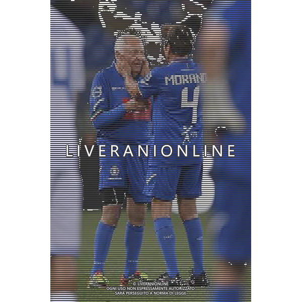 25 edizione della Partita del Cuore Roma - 18.05.2016 - Stadio Olimpico - nella foto: Gianni Morandi e Giulio Rapetti Mogol, /Ph. Corradetti - AGENZIA ALDO LIVERANI SAS / AGENZIA ALDO LIVERANI SAS 