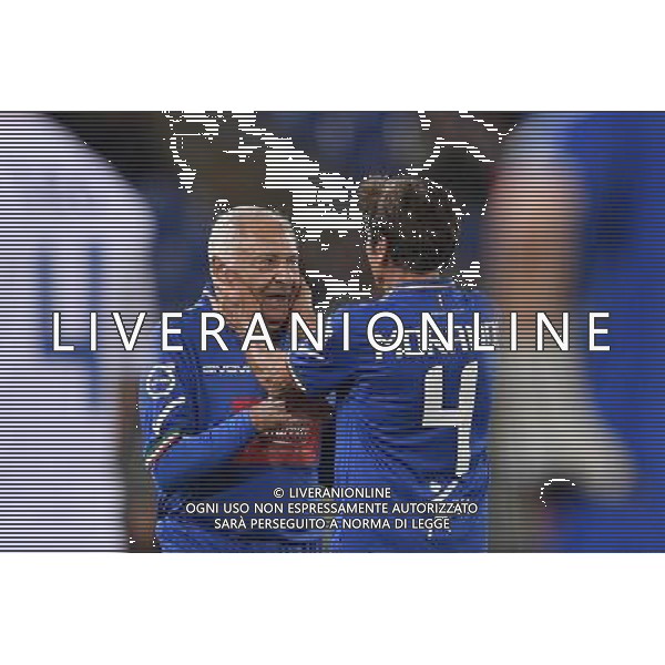 25 edizione della Partita del Cuore Roma - 18.05.2016 - Stadio Olimpico - nella foto: Gianni Morandi e Giulio Rapetti Mogol, /Ph. Corradetti - AGENZIA ALDO LIVERANI SAS / AGENZIA ALDO LIVERANI SAS 