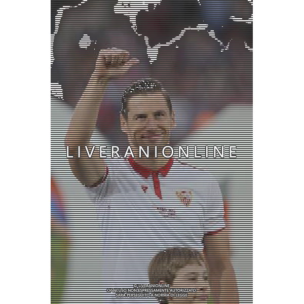 BAZYLEA 18.05.2016 MECZ FINAL LIGA EUROPY SEZON 2015/16 --- UEFA EUROPA LEAGUE FINAL MATCH IN BASEL: LIVERPOOL FC - SEVILLA FC GRZEGORZ KRYCHOWIAK FOT. PIOTR KUCZA/NEWSPIX.PL --- Newspix.pl / AGENZIA ALDO LIVERANI SAS - ITALY ONLY EDITORIAL USE ONLY Liverpool - Siviglia Finale UEFA Europa League 2015/2016 Basilea - 18.05.2016