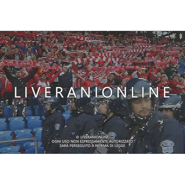 BAZYLEA 18.05.2016 MECZ FINAL LIGA EUROPY SEZON 2015/16 --- UEFA EUROPA LEAGUE FINAL MATCH IN BASEL: LIVERPOOL FC - SEVILLA FC KIBICE OCHRONA LIVERPOL FC FOT. PIOTR KUCZA/NEWSPIX.PL --- Newspix.pl / AGENZIA ALDO LIVERANI SAS - ITALY ONLY EDITORIAL USE ONLY Liverpool - Siviglia Finale UEFA Europa League 2015/2016 Basilea - 18.05.2016