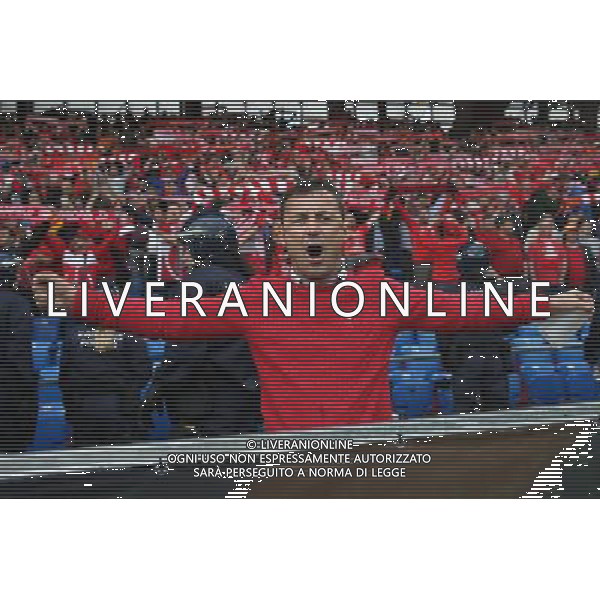 BAZYLEA 18.05.2016 MECZ FINAL LIGA EUROPY SEZON 2015/16 --- UEFA EUROPA LEAGUE FINAL MATCH IN BASEL: LIVERPOOL FC - SEVILLA FC KIBICE SEVILLA FC FOT. PIOTR KUCZA/NEWSPIX.PL --- Newspix.pl / AGENZIA ALDO LIVERANI SAS - ITALY ONLY EDITORIAL USE ONLY Liverpool - Siviglia Finale UEFA Europa League 2015/2016 Basilea - 18.05.2016