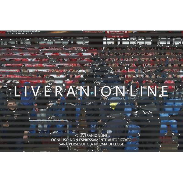 BAZYLEA 18.05.2016 MECZ FINAL LIGA EUROPY SEZON 2015/16 --- UEFA EUROPA LEAGUE FINAL MATCH IN BASEL: LIVERPOOL FC - SEVILLA FC KIBICE SEVILLA FC OCHRONA KIBICE LIVERPOOL FC FOT. PIOTR KUCZA/NEWSPIX.PL --- Newspix.pl *** Local Caption *** www.newspix.pl mail us: info@newspix.pl call us: 0048 022 23 22 222 --- Polish Picture Agency by Ringier Axel Springer Poland / AGENZIA ALDO LIVERANI SAS - ITALY ONLY EDITORIAL USE ONLY Liverpool - Siviglia Finale UEFA Europa League 2015/2016 Basilea - 18.05.2016