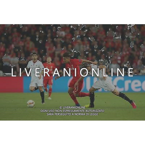 BAZYLEA 18.05.2016 MECZ FINAL LIGA EUROPY SEZON 2015/16 --- UEFA EUROPA LEAGUE FINAL MATCH IN BASEL: LIVERPOOL FC - SEVILLA FC ROBERTO FIRMINO GRZEGORZ KRYCHOWIAK FOT. PIOTR KUCZA/NEWSPIX.PL --- Newspix.pl *** Local Caption *** www.newspix.pl mail us: info@newspix.pl call us: 0048 022 23 22 222 --- Polish Picture Agency by Ringier Axel Springer Poland / AGENZIA ALDO LIVERANI SAS - ITALY ONLY EDITORIAL USE ONLY Liverpool - Siviglia Finale UEFA Europa League 2015/2016 Basilea - 18.05.2016
