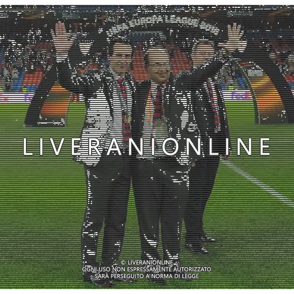 UEFA Europa League 2015/2016 Finale Basilea - 18.05.2016 Liverpool-Siviglia Nella Foto:emery festeggia con il presidente Jose\' Castro /Ph.Vitez-Ag. Aldo Liverani