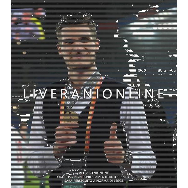 UEFA Europa League 2015/2016 Finale Basilea - 18.05.2016 Liverpool-Siviglia Nella Foto:andreolli con la medaglia /Ph.Vitez-Ag. Aldo Liverani