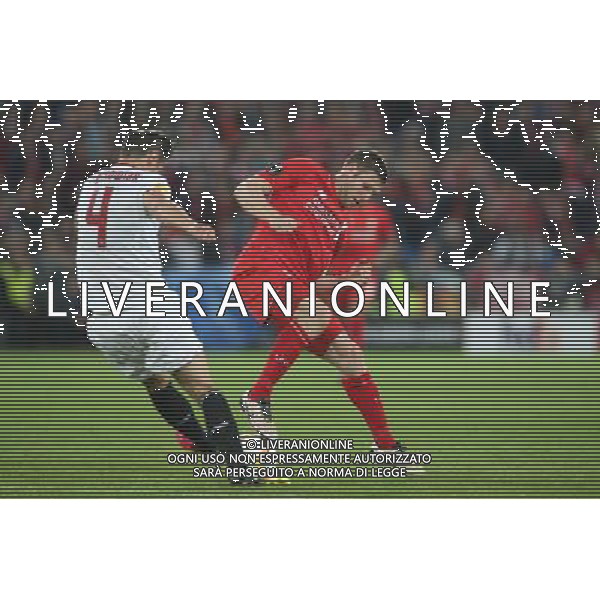 BAZYLEA 18.05.2016 MECZ FINAL LIGA EUROPY SEZON 2015/16 --- UEFA EUROPA LEAGUE FINAL MATCH IN BASEL: LIVERPOOL FC - SEVILLA FC GRZEGORZ KRYCHOWIAK JAMES MILNER FOT. PIOTR KUCZA/NEWSPIX.PL --- Newspix.pl / AGENZIA ALDO LIVERANI SAS - ITALY ONLY EDITORIAL USE ONLY Liverpool - Siviglia Finale UEFA Europa League 2015/2016 Basilea - 18.05.2016