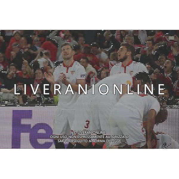 BAZYLEA 18.05.2016 MECZ FINAL LIGA EUROPY SEZON 2015/16 --- UEFA EUROPA LEAGUE FINAL MATCH IN BASEL: LIVERPOOL FC - SEVILLA FC GRZEGORZ KRYCHOWIAK FOT. PIOTR KUCZA/NEWSPIX.PL --- Newspix.pl / AGENZIA ALDO LIVERANI SAS - ITALY ONLY EDITORIAL USE ONLY Liverpool - Siviglia Finale UEFA Europa League 2015/2016 Basilea - 18.05.2016