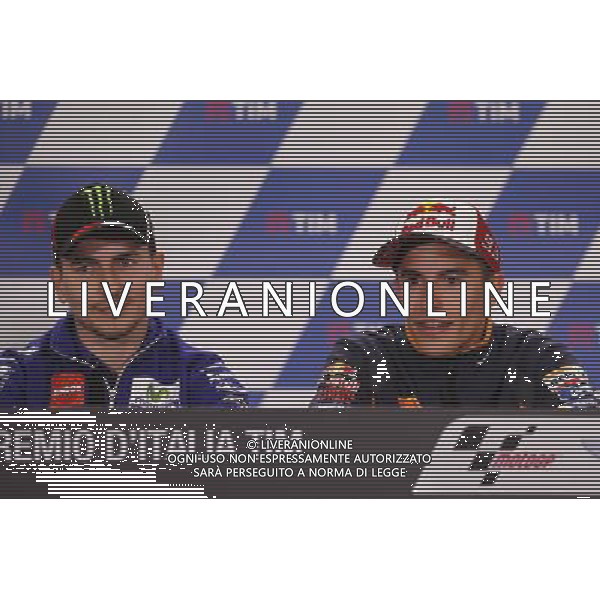 Motomondiale, Gran Premio d\'Italia TIM, 19/05/2016, nella foto: MARC MARQUEZ, JORGE LORENZO, Â©CLAUDIO ZAMAGNI/AGENZIA ALDO LIVERANI S.A.S.