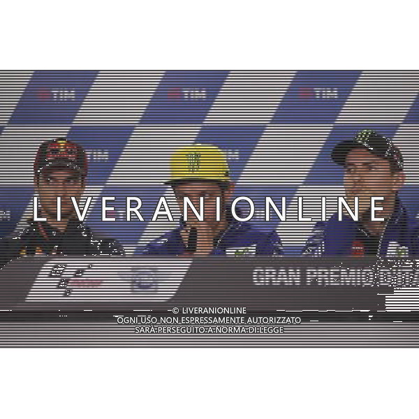 Motomondiale, Gran Premio d\'Italia TIM, 19/05/2016, nella foto: DANI PEDROSA, VALENTINO ROSSI, JORGE LORENZO, Â©CLAUDIO ZAMAGNI/AGENZIA ALDO LIVERANI S.A.S.