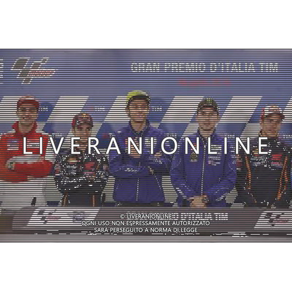 Motomondiale, Gran Premio d\'Italia TIM, 19/05/2016, nella foto: ANDREA IANNONE, DANI PEDROSA, VALENTINO ROSSI, JORGE LORENZO, MARC MARQUEZ, Â©CLAUDIO ZAMAGNI/AGENZIA ALDO LIVERANI S.A.S.