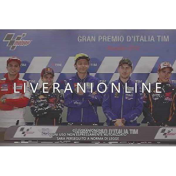 Motomondiale, Gran Premio d\'Italia TIM, 19/05/2016, nella foto: ANDREA IANNONE, DANI PEDROSA, VALENTINO ROSSI, JORGE LORENZO, MARC MARQUEZ, Â©CLAUDIO ZAMAGNI/AGENZIA ALDO LIVERANI S.A.S.