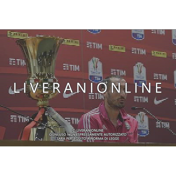 Conferenza Stampa di vigilia della Finale di Coppa Italia Tim Cup Juventus Milan a Roma 20 Maggio 2016 nella foto Giorgio Chiellini ©Corradetti / AGENZIA ALDO LIVERANI SAS
