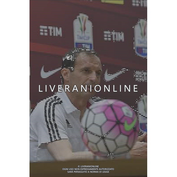 Conferenza Stampa di vigilia della Finale di Coppa Italia Tim Cup Juventus Milan a Roma 20 Maggio 2016 nella foto Massimiliano Allegri Â©Corradetti / AGENZIA ALDO LIVERANI SAS