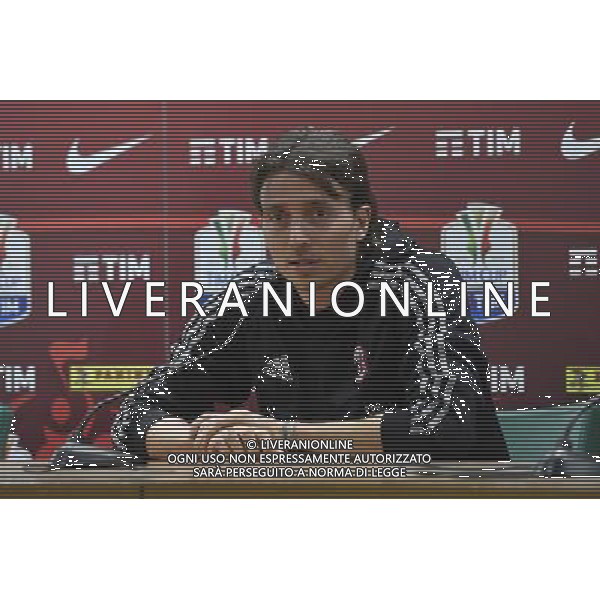 Conferenza Stampa di vigilia della Finale di Coppa Italia Tim Cup Juventus Milan a Roma 20 Maggio 2016 nella foto Riccardo Montolivo ©Corradetti / AGENZIA ALDO LIVERANI SAS 