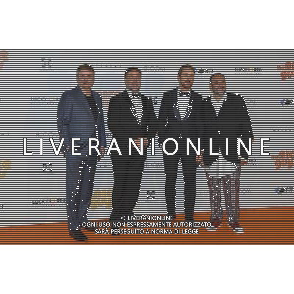 Photocall del film \' The Nice Guys \' - Roma - 20.05.2016 - nella foto: da sx il regista Shane Black Russell Crowe Ryan Gosling e il produttore Joel Silver / Ph. Corradetti - AGENZIA ALDO LIVERANI SAS