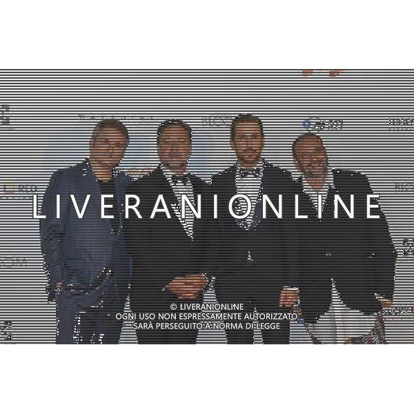 Photocall del film \' The Nice Guys \' - Roma - 20.05.2016 - nella foto: da sx il regista Shane Black Russell Crowe Ryan Gosling e il produttore Joel Silver / Ph. Corradetti - AGENZIA ALDO LIVERANI SAS