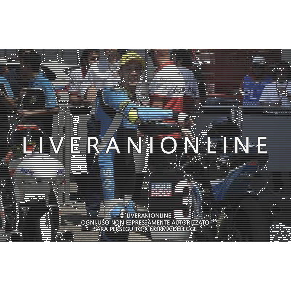 Andrea Migno festeggia la qualifica al secondo posto per la gara di moto3 Â© PIAZZOLLA / AGENZIA ALDO LIVERANI SAS Motomondiale, Prove Qualifiche, Gran Premio d\'Italia TIM, Mugello 21/05/2016 