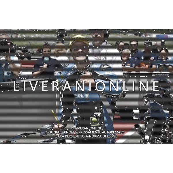 Romano Fenati festeggia la qualifica al primo posto per la gara di moto3 Â© PIAZZOLLA / AGENZIA ALDO LIVERANI SAS Motomondiale, Prove Qualifiche, Gran Premio d\'Italia TIM, Mugello 21/05/2016 