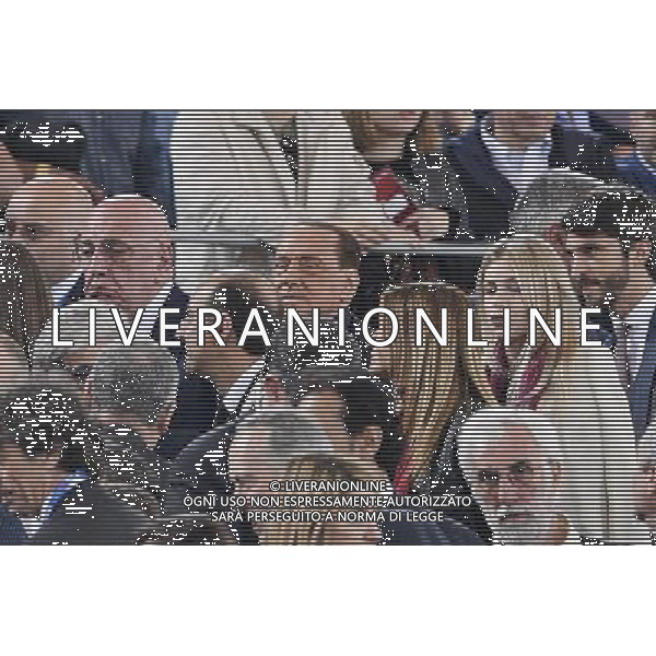 Finale TIM CUP 2015-2016 Milan vs Juventus - Roma - 21.05.2015 - nella foto: Silvio Berlusconi con la figlia Barbara e adriano Galliani in tribuna / Ph. Corradetti - AGENZIA ALDO LIVERANI SAS