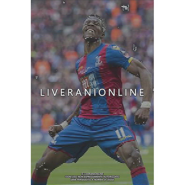 GOAL CELEBRATION - Crystal Palace\'s Wilfried Zaha (right) celebrates his side\'s opening goal, scored by Jason Puncheon Photographer Craig Mercer/CameraSport Football - The Emirates FA Cup Final - Crystal Palace Manchester United - Saturday 21st May 2016 - Wembley - London © CameraSport - 43 Linden Ave. Countesthorpe. Leicester. England. LE8 5PG - Tel: +44 (0) 116 277 4147 - admin@camerasport.com - www.camerasport.com AG ALDO LIVERANI SAS ONLY ITALY
