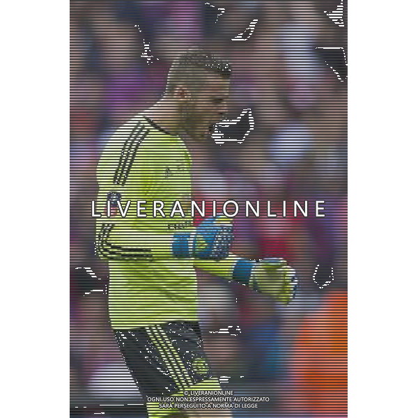 Manchester United\'s David De Gea celebrates his sides equalising goal to make the score 1-1 Photographer Craig Mercer/CameraSport Football - The Emirates FA Cup Final - Crystal Palace Manchester United - Saturday 21st May 2016 - Wembley - London © CameraSport - 43 Linden Ave. Countesthorpe. Leicester. England. LE8 5PG - Tel: +44 (0) 116 277 4147 - admin@camerasport.com - www.camerasport.com AG ALDO LIVERANI SAS ONLY ITALY