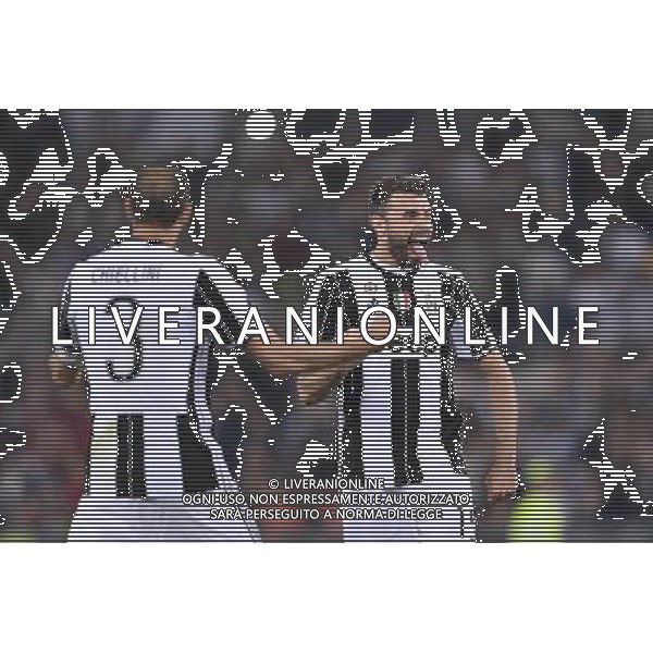 Finale TIM CUP 2015-2016 Milan vs Juventus - Roma - 21.05.2015 - nella foto: esultanza di andrea Barzagli con giorgio chietini al fischio finale / Ph. Corradetti - AGENZIA ALDO LIVERANI SAS