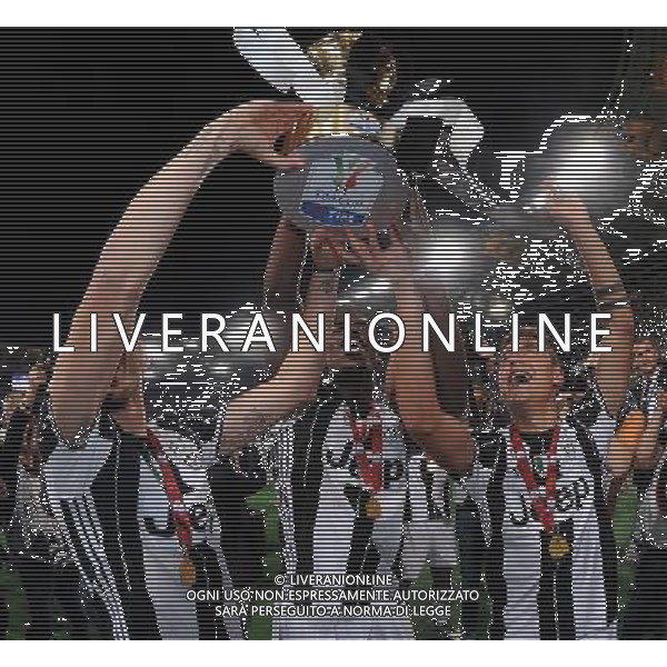 Coppa Italia TIM Cup 2015/2016 Finale Roma - 21.05.2016 Milan-Juventus Nella Foto:pogba bonucci dybala con la coppa /Ph.Vitez-Ag. Aldo Liverani