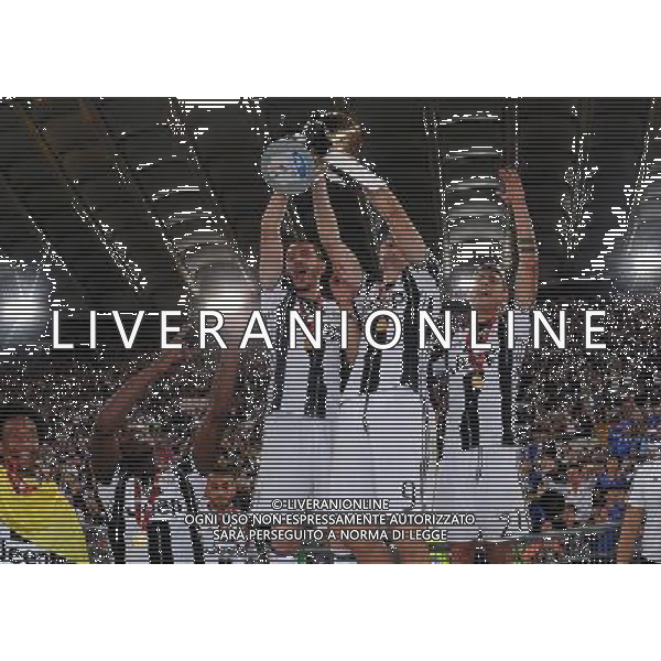 Coppa Italia TIM Cup 2015/2016 Finale Roma - 21.05.2016 Milan-Juventus Nella Foto:bonucci dybala morata con la coppa /Ph.Vitez-Ag. Aldo Liverani