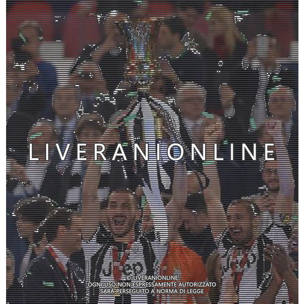 Coppa Italia TIM Cup 2015/2016 Finale Roma - 21.05.2016 Milan-Juventus Nella Foto:bonucci alza la coppa /Ph.Vitez-Ag. Aldo Liverani
