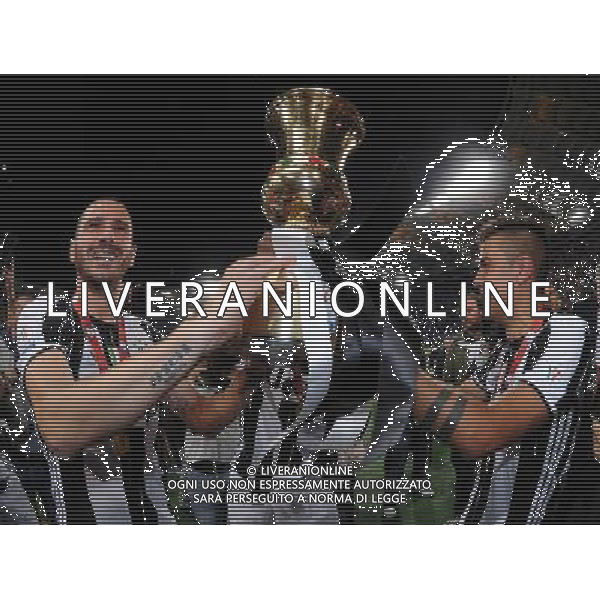 Coppa Italia TIM Cup 2015/2016 Finale Roma - 21.05.2016 Milan-Juventus Nella Foto:Leonardo Bonucci-Paulo Dybala con la coppa /Ph.Vitez-Ag. Aldo Liverani