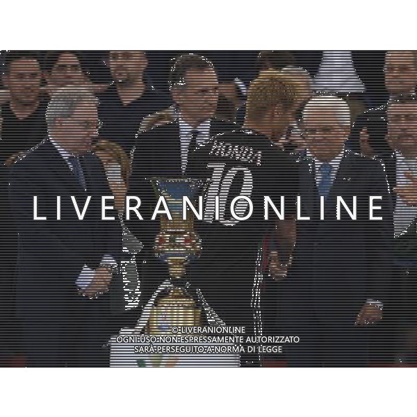 Coppa Italia TIM Cup 2015/2016 Finale Roma - 21.05.2016 Milan-Juventus Nella Foto:Keisuke Honda-Sergio Mattarella /Ph.Vitez-Ag. Aldo Liverani
