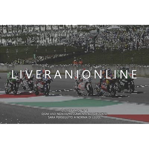 22.05.2016. Mugello, Italia.Moto3 gara. Brad Binder (KTM RedBull) Francesco Bagnaia (mahindra) e Fabio Di Giannantonio (Honda Gresini) durante la gara. FOTO G. PIAZZOLLA-AG ALDO LIVERANI SAS