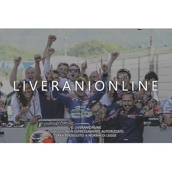 22.05.2016. Mugello, Italia.Moto3 gara. Fabio Di Giannantonio e il team Gresini. FOTO G. PIAZZOLLA-AG ALDO LIVERANI SAS