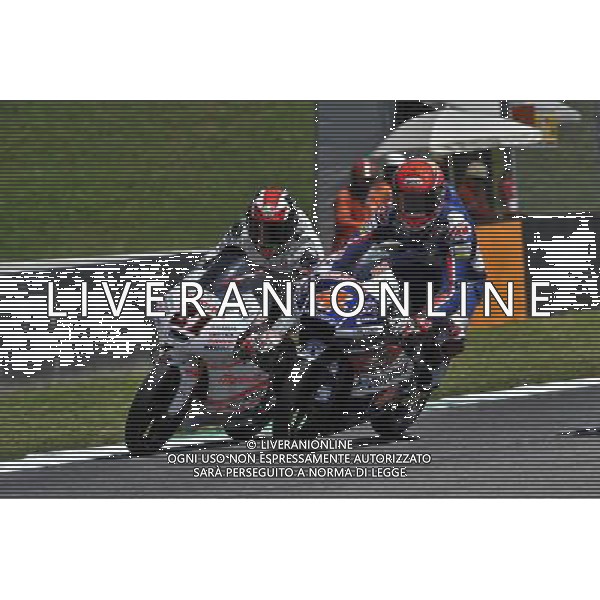 22.05.2016. Mugello, Italia. Moto3 gara. Francesco Bagnaia (Mahindra) Fabio Di Giannantonio (Honda Gresini) durante la gara. FOTO G. PIAZZOLLA-AG ALDO LIVERANI SAS