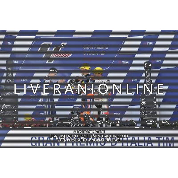 22.05.2016. Mugello, Italia. Moto3 gara. Fabio Di Giannantonio, Brad Binder, Francesco Bagnaia. FOTO G. PIAZZOLLA-AG ALDO LIVERANI SAS