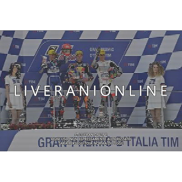 22.05.2016. Mugello, Italia. Moto3 gara. Fabio Di Giannantonio, Brad Binder, Francesco Bagnaia. FOTO G. PIAZZOLLA-AG ALDO LIVERANI SAS